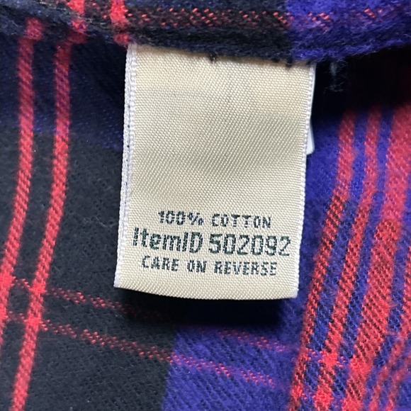 LL Bean Jacket Womens XL Black Scotch Plaid Relaxed Fit Zip Up Flannel Hoodie - Picture 6 of 8